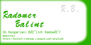 radomer balint business card